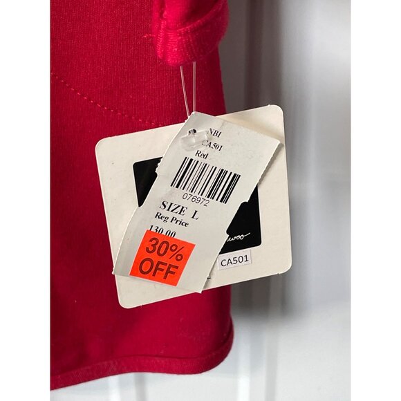 Clara Sunwoo Open Front Cardigan Size Large Long Sleeve Cozy Red Polyester NEW - Picture 5 of 8